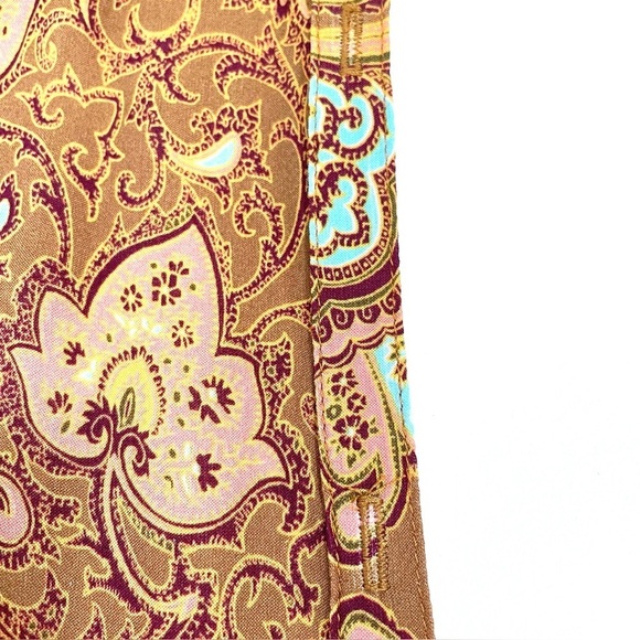 Novella Royale Shirt Duster Sleeveless Open Front Midi Top Rust Moroccan Sun S/M - Picture 9 of 13